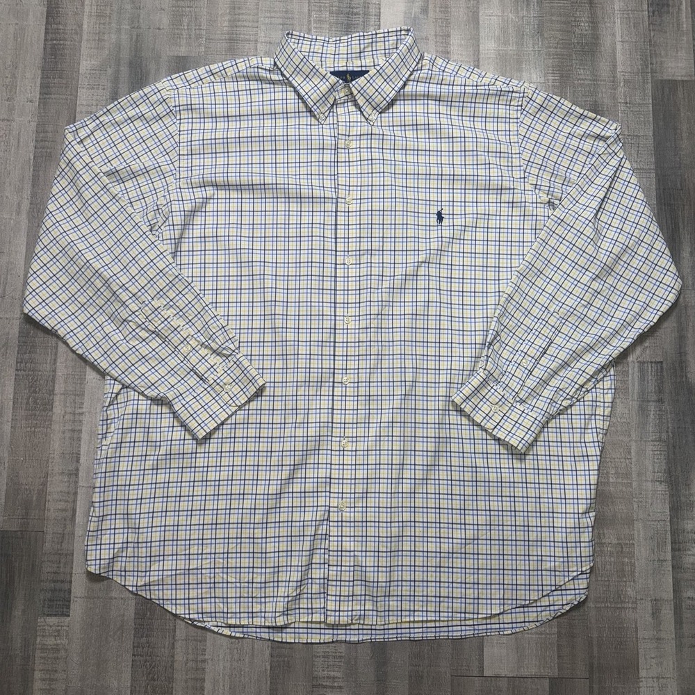 Polo Ralph Lauren Performance Button Shirt Mens 3XB 3X Big Multicolor Plaid